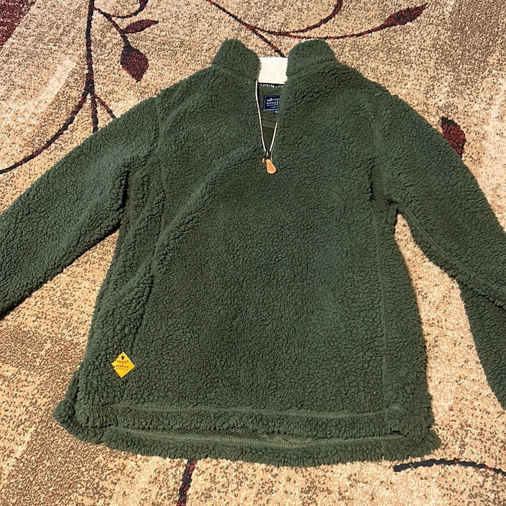 Simply Southern Green Quarter Zip Sherpa